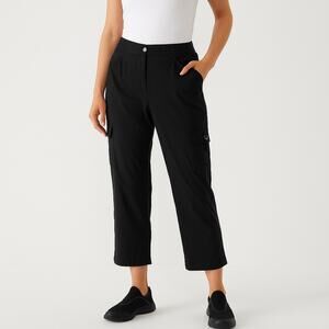 Chico’s Zenergy Black Cargo Pants Size 1 Medium Women’s Travel Utility Stretch